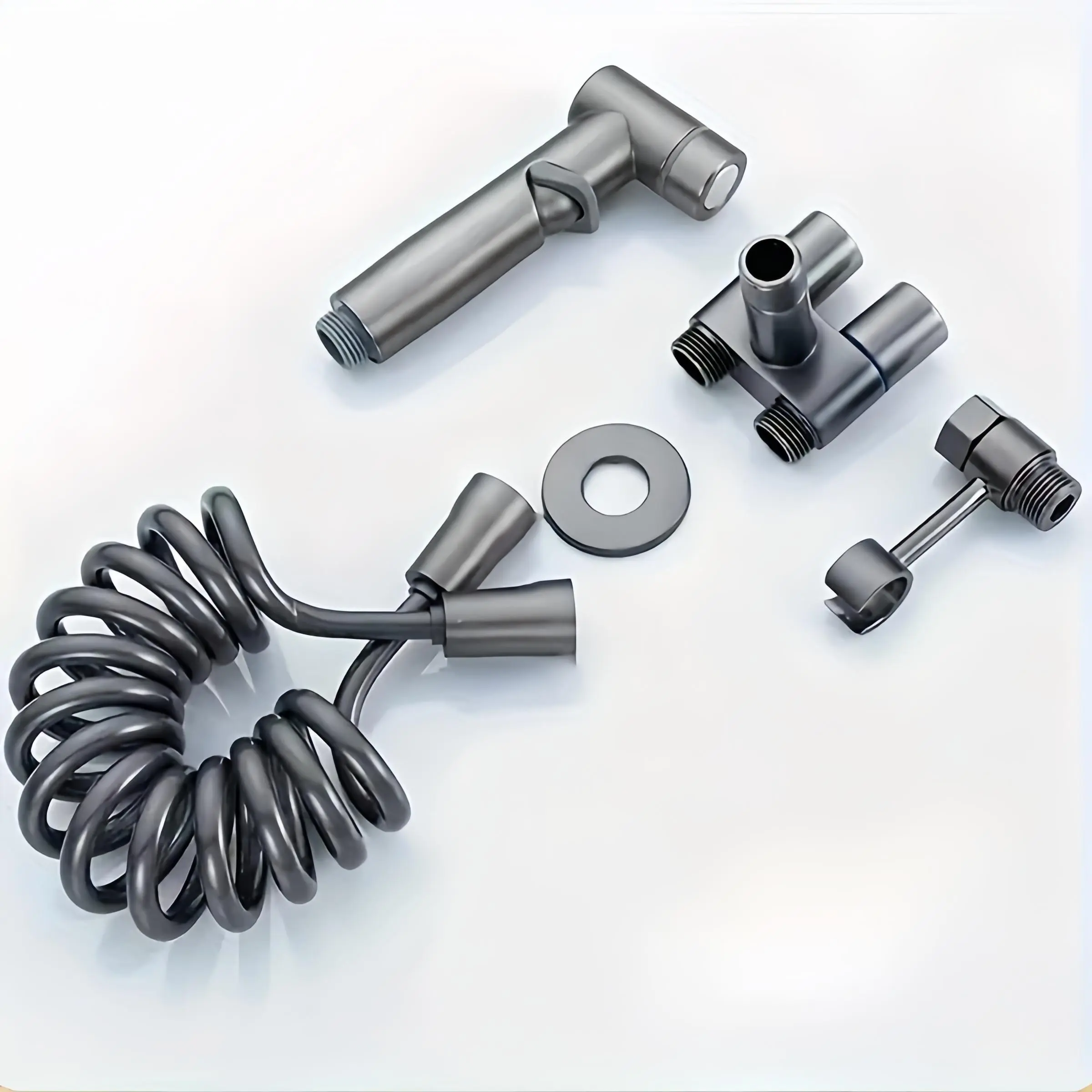 Shower Head Set, Including Shower Head & Hose & Holder & Connector, Bathroom Shower Equipment for Home Use, Home Improvement Supplies