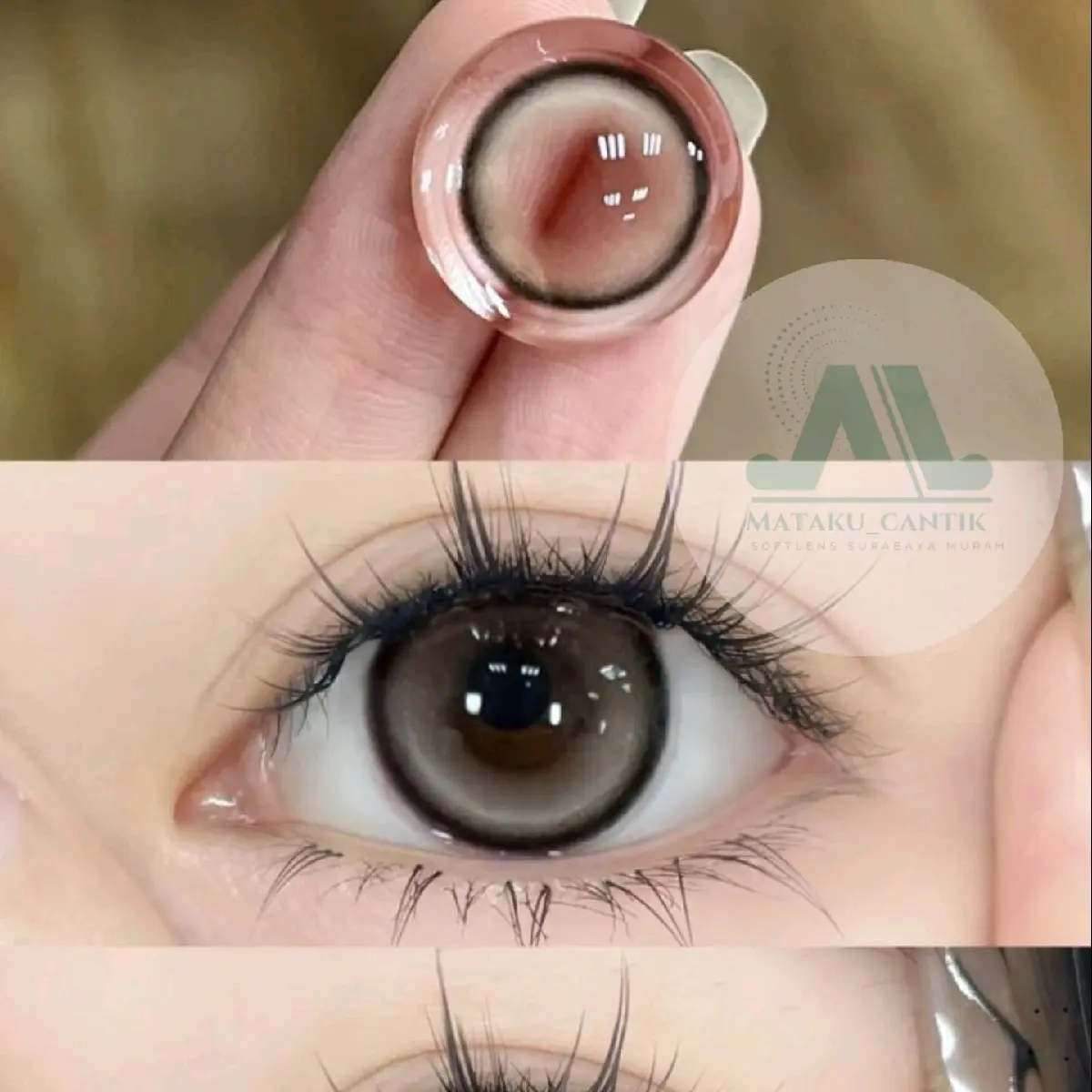 Softlens Ring Tebal Grey Premium Diameter 15mm (Big Eyes Efect) |  Mata Princess |  Princess |  Wedding |  Mata Barbie |  Grey
