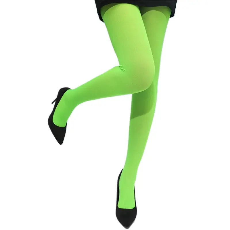 Riheze Candy Color Thigh High Stockings Sexy Cosplay Women Warm Pantyhose Nightclub Elastic Medias For Sexy Lingeries Decor