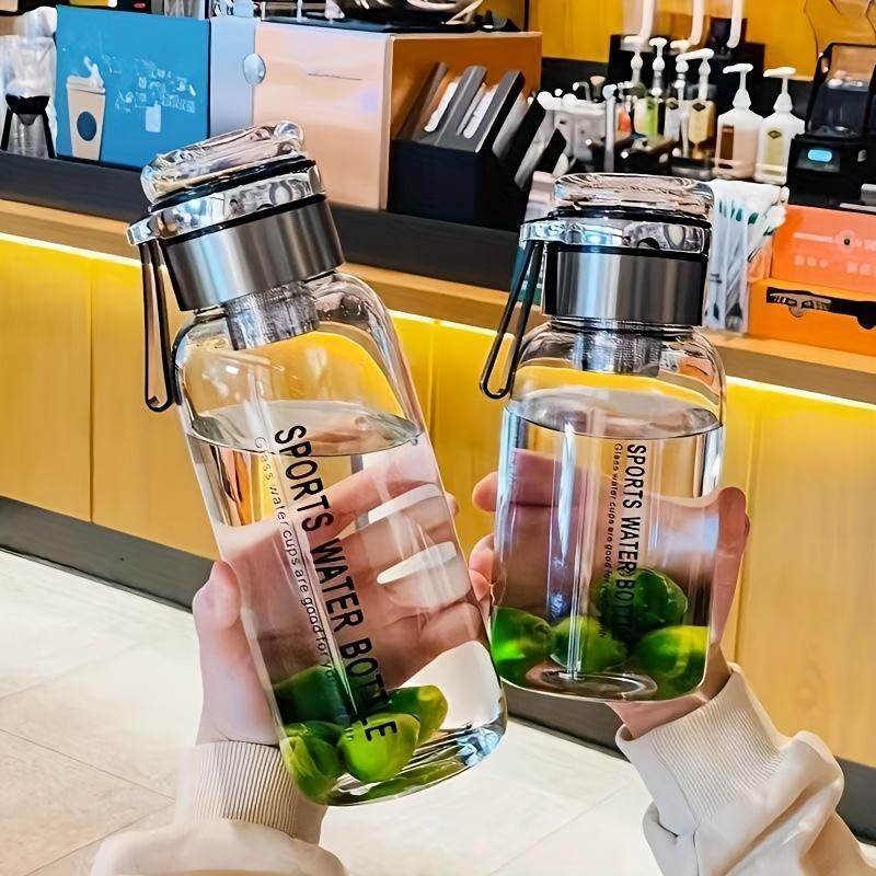 Product Introduction of 1000ml Large Capacity Glass Cup, 1 Count Portable Tea Water Separation Water Cup, Fruit Tea Cup, Drinking Cup for Home Office Picnic Travel 2