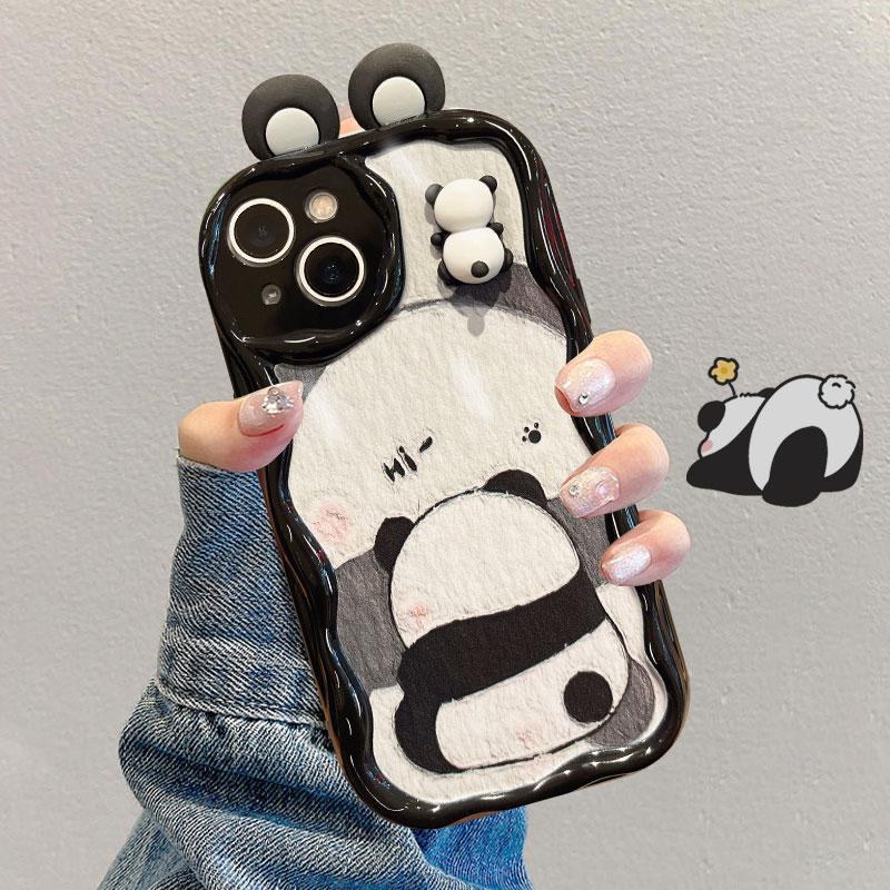 Tai gấu trúc lưng bao gồm tất cả chống rơi và bụi bẩn Ốp Điện Thoại 15 14 13 12 11 Pro Max X Xs Xs Max Xr