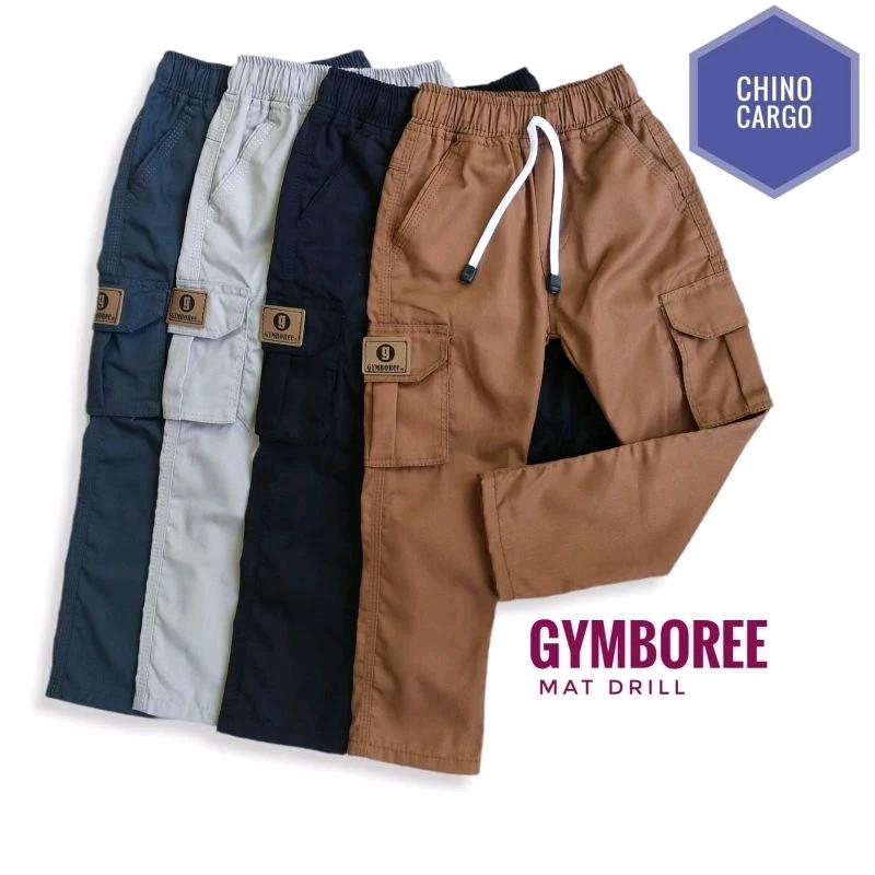 Celana Anak Chino Cargo Panjang Laki Perempuan 5-15 Tahun Unisex Katun Fashion 1