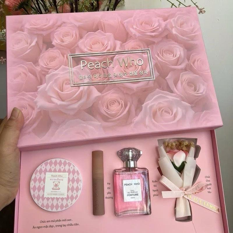  Set 3 món Peach Whoo gồm: Cushion son và nước hoa siêu xinh mã RB000 Trang Điểm Son Kem 