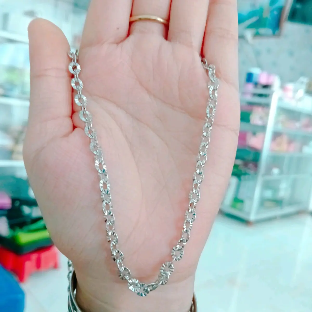 dây chuyền khế 10li inox cao cấp không  đen