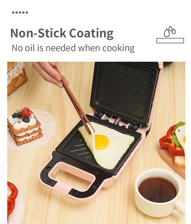 Product Introduction of Sandwich Maker Panini Waffle Breakfast Bread Crepe Portable Household Small Baking Machine 28
