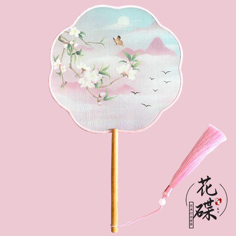 Product Introduction of [PippiKids] Quạt Tròn Tay Cầm Dài Trong Mờ Phong Cách Cổ Xưa, Trang Phục Hanfu Cổ Xưa, Quạt Khiêu Vũ, Siêu Cổ Tích, Phong Cách Trung Quốc, Quà Tặng Hình Trẻ Em Decor 7