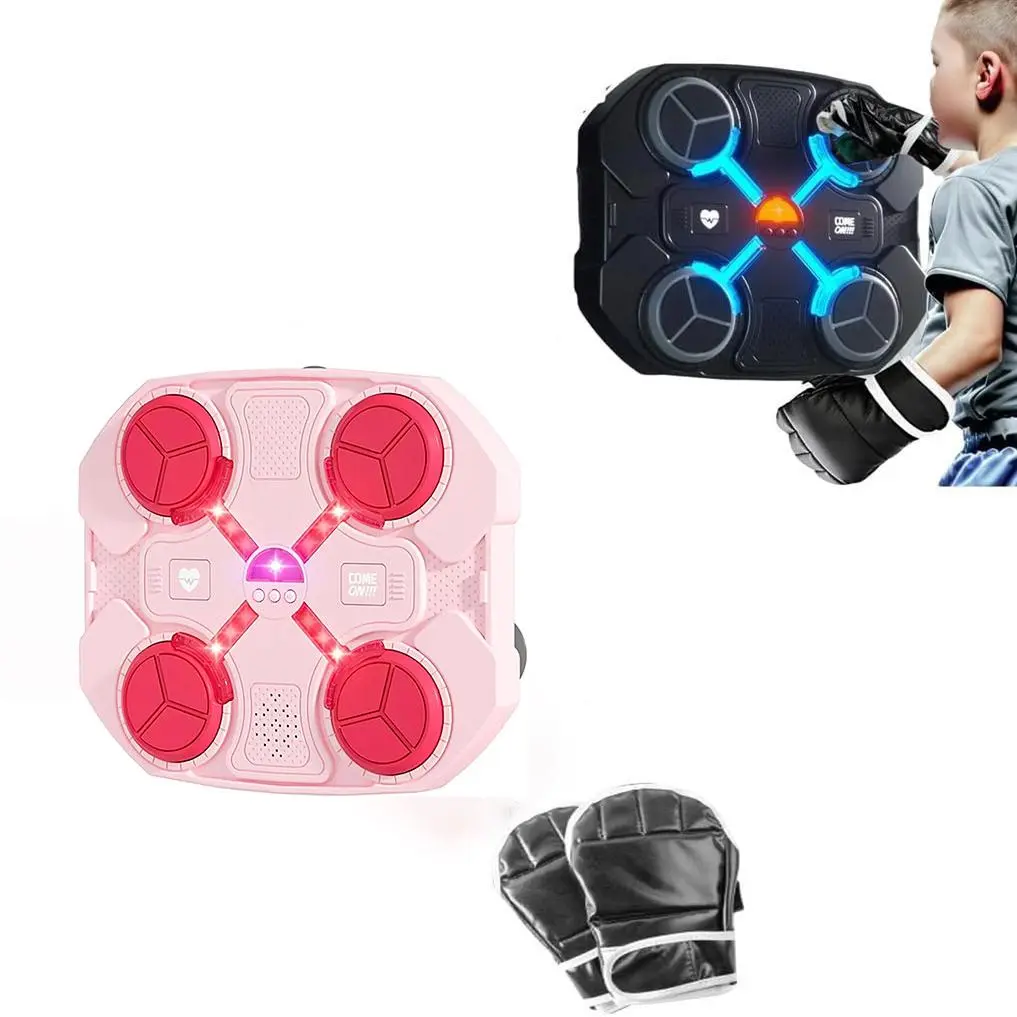 Music Boxing Machine, 1 Set Wall Mounted Smart Bluetooth-compatible Music Boxing Trainer, Boxing Action Figure Supplies, Electronic Boxing Target Training Equipment for Home, Christmas Gift, Punching Target, Birthday Gifts