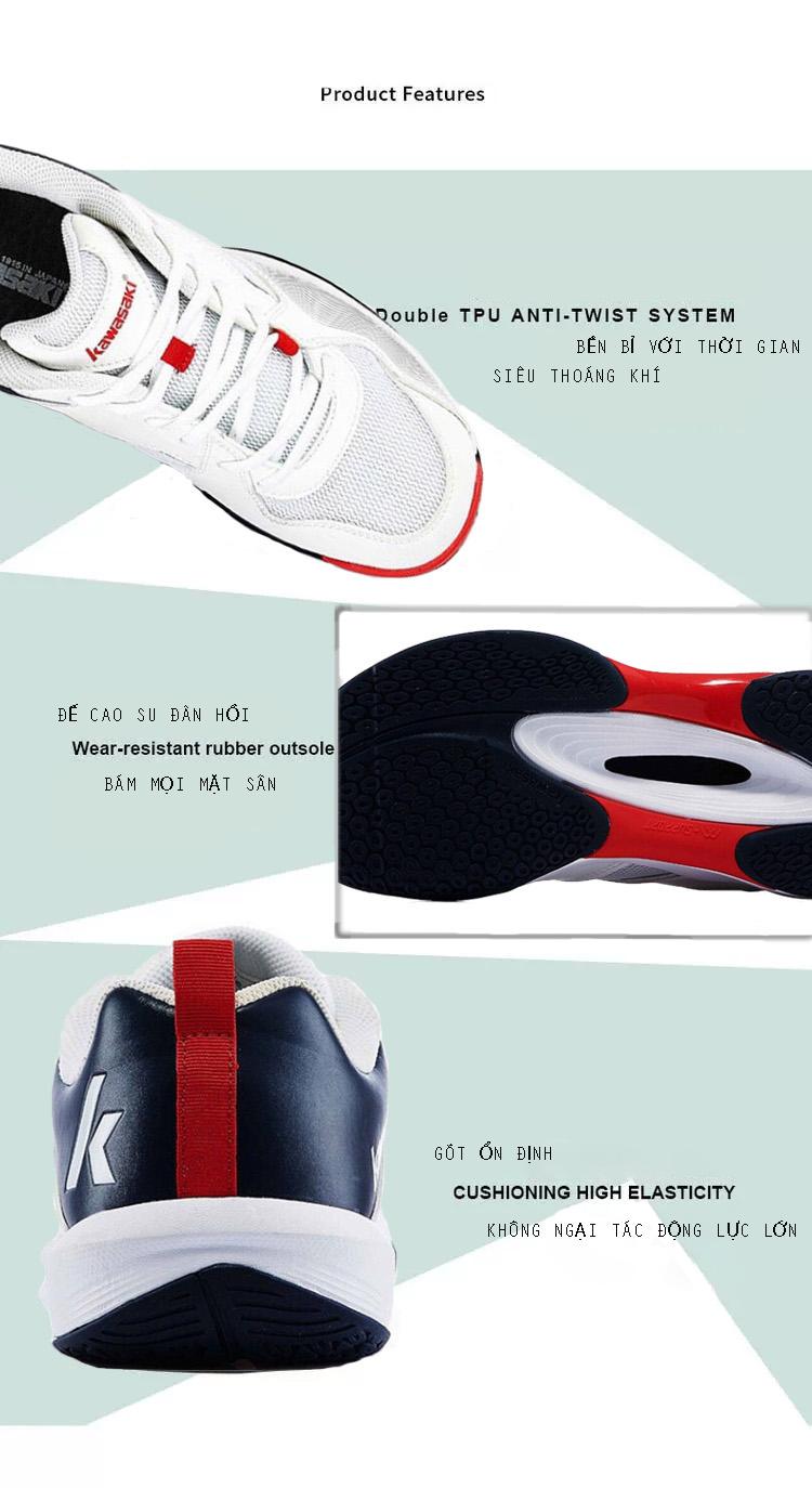 Product Introduction of Giày cầu lông Kawasaki B3333 Chuyên nghiệp, hỗ trợ vận động tốt Sport Sneaker 6
