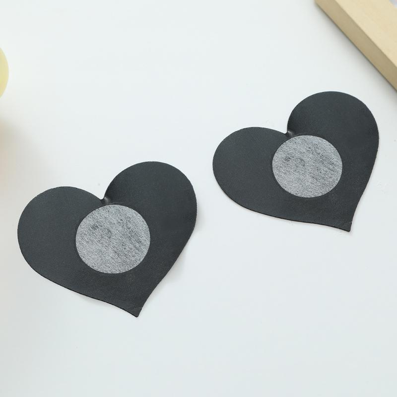Product Introduction of Custom Cross-border Glitter Disposable Pasties Heart-shaped Sexy Breathable Thin Self-adhesive Women's Chest Stickers 9