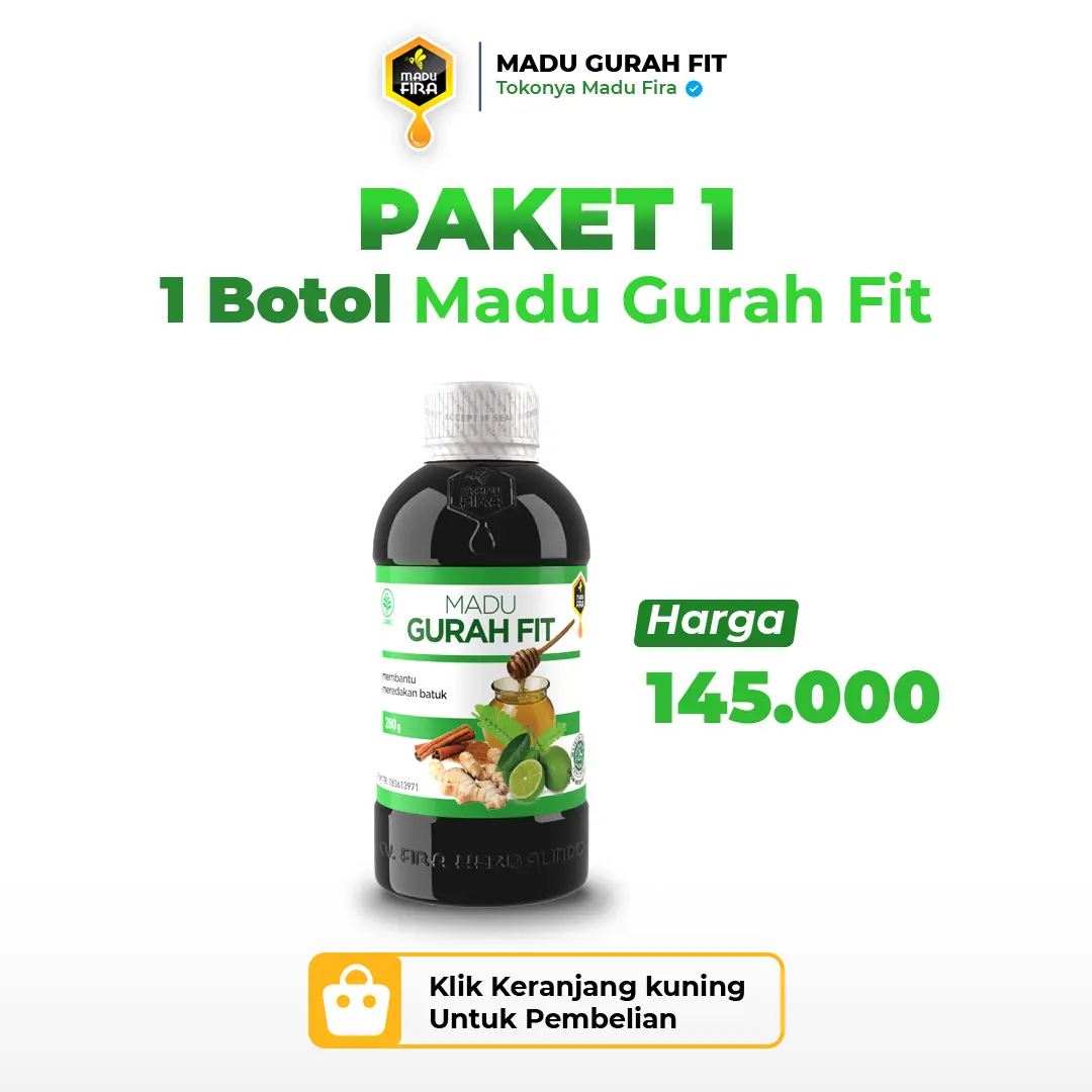 Madu Gurah Fit | Bantu Meredakan Batuk | 280gr Honey Nipis