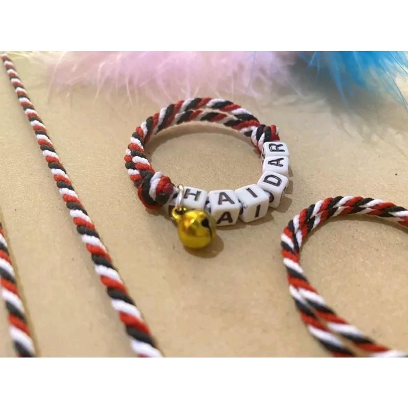 Gelang Tridatu - Gelang Telon Telon Bayi Custom Nama Bayi Bahan Polyester kalung 1