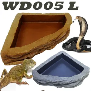 WD005 WATER DISH TEMPAT MANGKUK WADAH AIR MINUM HEWAN FOOD DISH REPTILE GECKO KADAL ULAR KALAJENGKING TARANTULA IGUANA BEARDED DRAGON REPTIL PET HEWAN