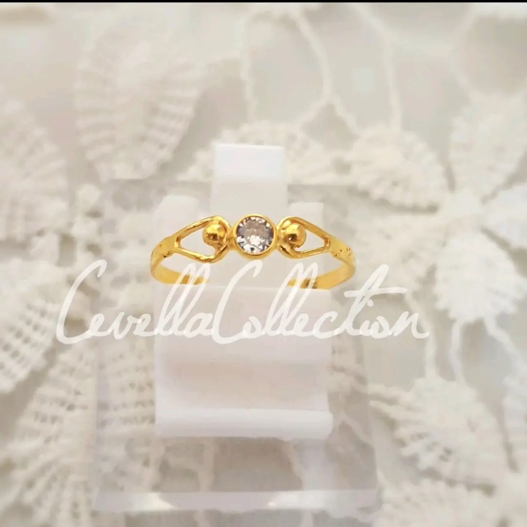Cincin 1 Mata Putih Dewasa 1/2 Gram