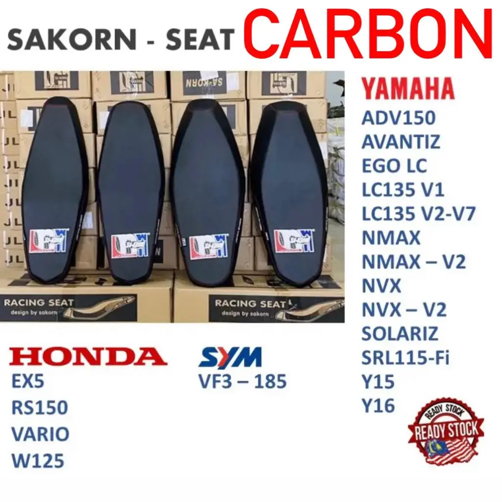 (SEAT SA-KORN) SAKORN RACING SEAT YAMAHA HONDA EX5 dream LC135 V1 V2 V3 V4 V5 V6 V7 RS150 LAGENDA 115 FI SRL SRL115 VF3I SYM185 185 RSX150 WAVE125 Y15ZR Y15 SEAT SAKORN CUSHION KUSYEN