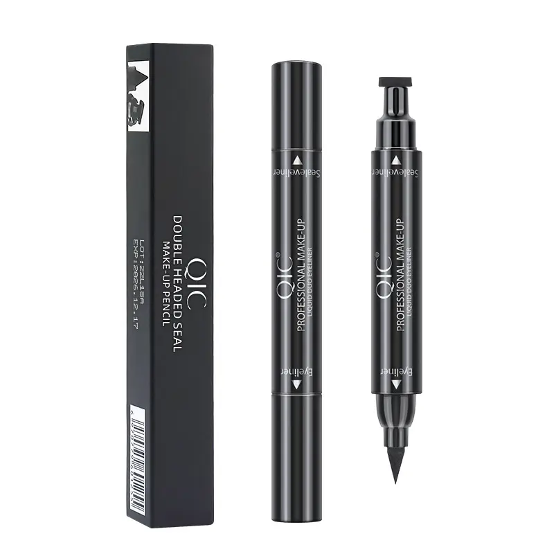 QIC Double-Headed Triangle Seal Eyeliner Waterproof and Sweatproof Not Smudge Liquid Eyeliner