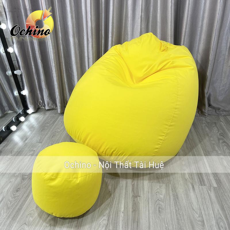 Bộ Ghế Lười Hạt Xốp 1M2-90 Gồm 3 Món Đã Kèm Hạt Xốp Mẫu Trơn Dáng Lê Tiện Lợi (Ảnh Thật Và Video) 5