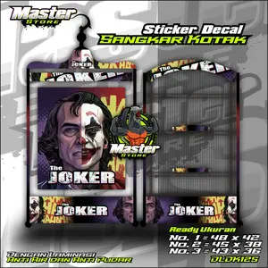 Sticker Decal JOKER Variasi Sangkar Kacer Dll Sangkar Kotak Gepeng Dll Custom Desain Keren BIsa Request Desain Bahan Premium Full Laminasi - Sticker Decal variasi Sangkar Kandang Burung Murah Berkualitas