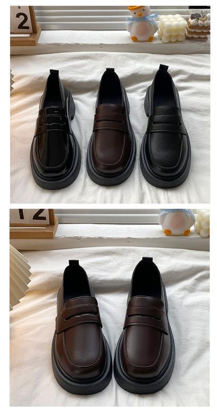 Product Introduction of Black Soft Girl Leather Shoes Women's British Style 2023 Autumn New All-Match Flat Japanese JK Uniform Flat Pumps 10