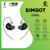 Gambar SIMGOT EM6L 1DD+4BA Hybrid In Ear Monitor Earphone dari CSI-ZONE Kota Administrasi Jakarta Pusat 1 Tokopedia
