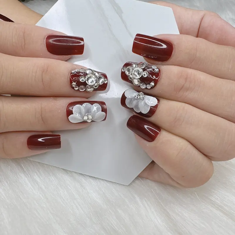 [Mã T] Tổng Hợp Mẫu Nail Box 24 Nail Có Kèm Keo Làm nail Nữ Women 1