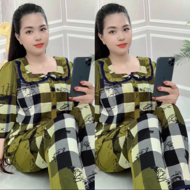 Đồ bộ tay lỡ quần dài .lụa mango.mềm mịn mát.có nhiều họa tiết dễ thương.quần dài qua mắt cá chân.ống tay qua cùi chỏ khách iu nhé 1