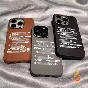 Leather Color Lychee Case For iPhone 15 Pro Max 15 14 Plus 11 12 13 iPhoneXr Xs Max XS 11Pro 11Pro Max 6 6s Plus 7 Plus 8 SE 2020 7P 8P English Sticker cover