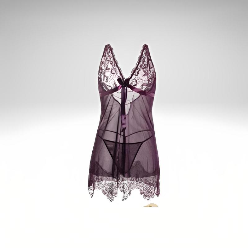 Product Introduction of Gaun Malam Wanita Renda Transparan DressLingerie Motif Bunga Fit Tidur 1177 1