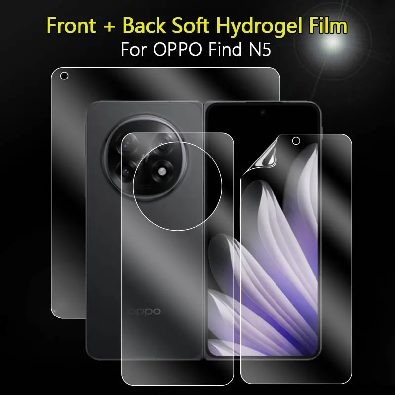 Front / Back Soft TPU Film Compatible With OPPO Find N5 Ultra Clear Anti Scratch Full Coverage Screen Protector -Not Tempered Glass