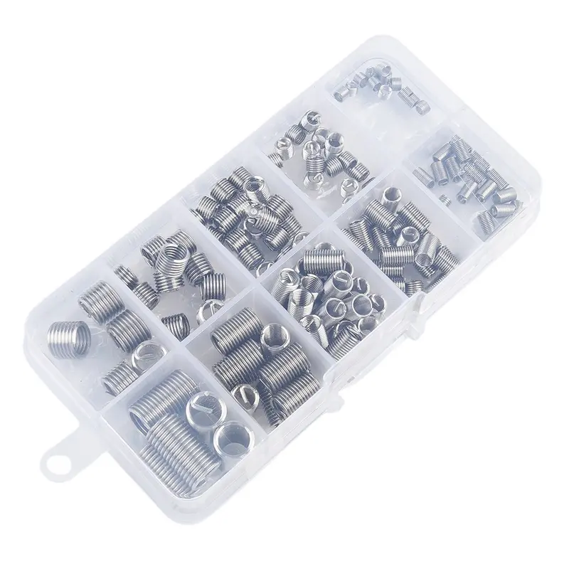 Chèn ren, 150 chiếc, thép không gỉ, xoắn ốc, có sẵn trong các kích cỡ M3, M5, M6, M8, bộ dụng cụ phục hồi ren, thích hợp cho nhôm và magiê, chống mài mòn 7