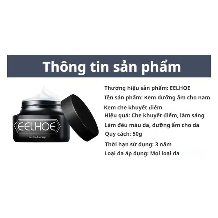 Kem Su Yan Cho Nam, EELHOE, Tươi Mới, Không Nhờn, Che Khuyết Điểm, Lỗ Chân Lông Vô Hình Kem Lười 4