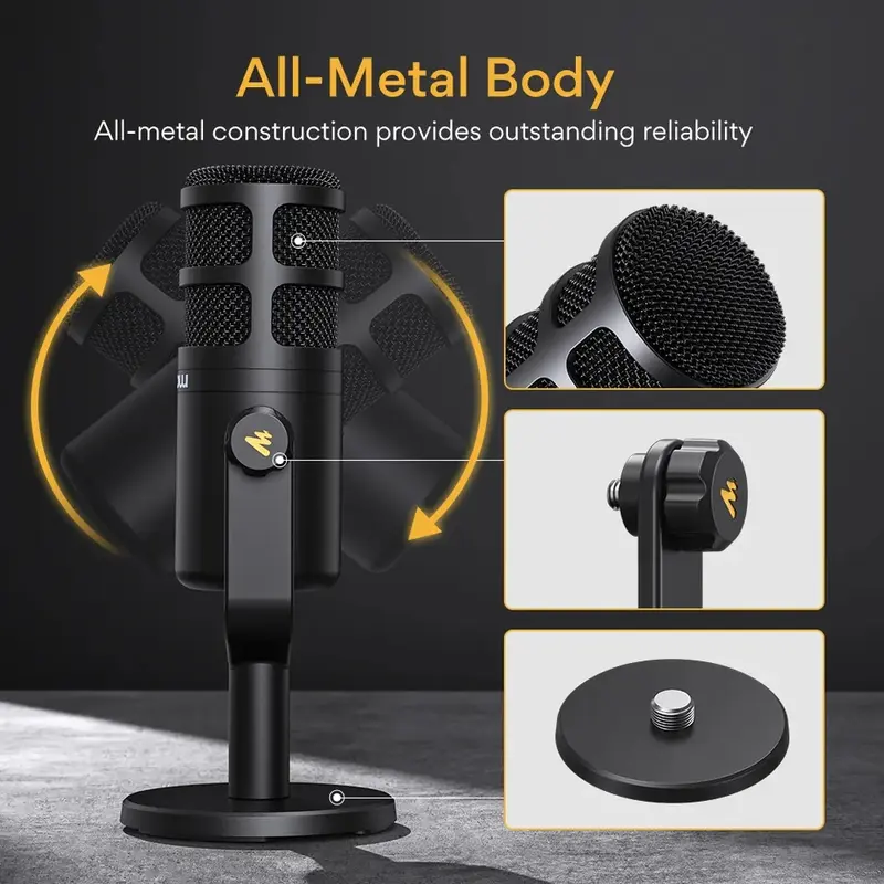 MAONO AMC2 Neo Paket Soundcard Audio Microphone PD100 Dynamic XLR untuk Podcast Live Streaming Gaming Recording Karaoke Music 4