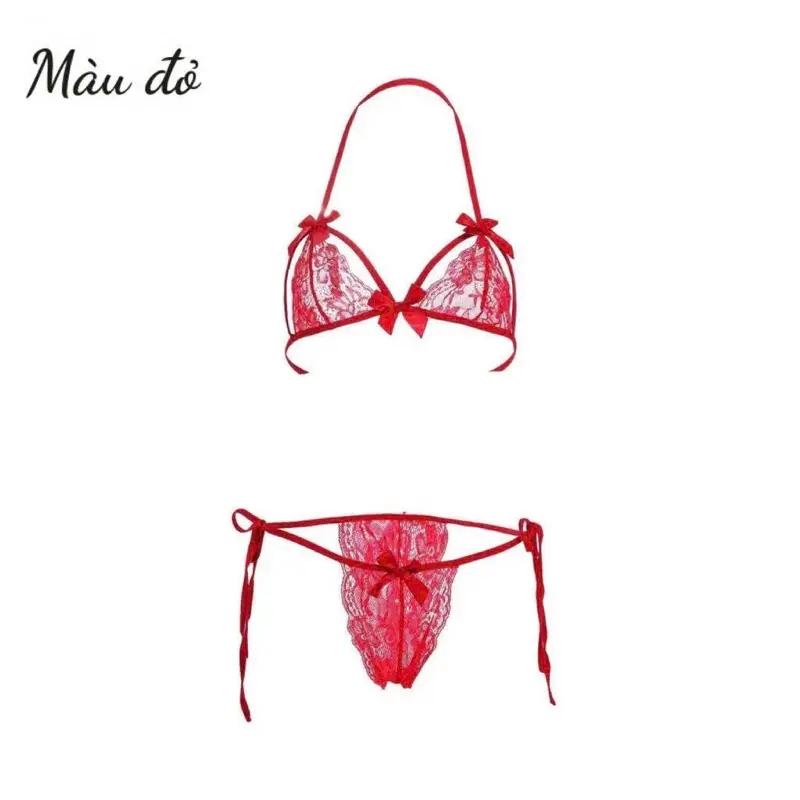 ￼Đồ lót nữ ren mềm mại đính nơ dây buộc tuỳ chỉnh siêu đẹp 0