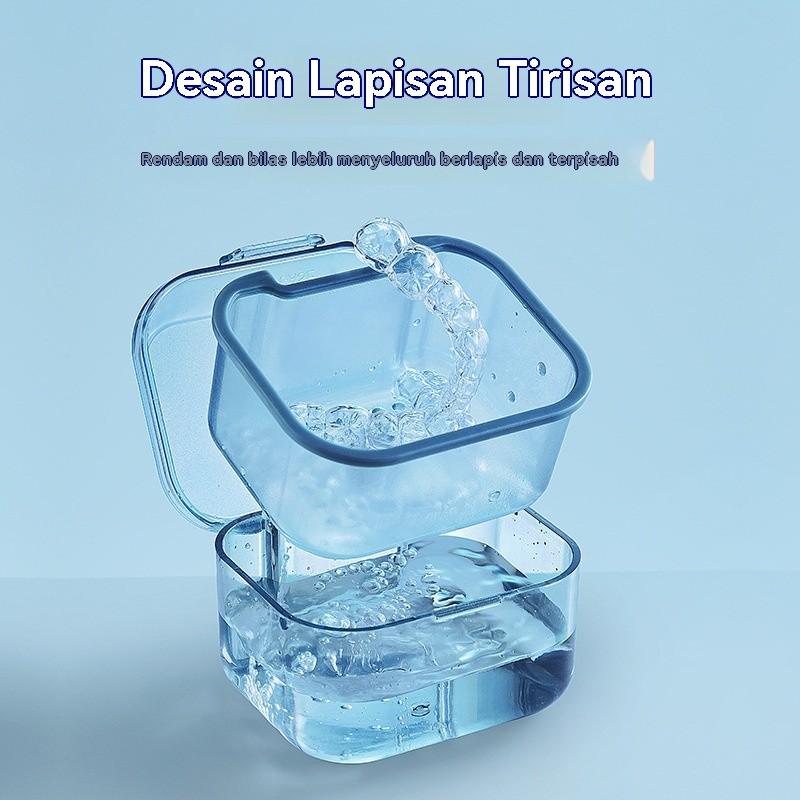 Kotak Penyimpanan Gigi Palsu Kotak Gigi 3 Warna Palsu Portabel/Denture Box Kotak Simpan Gigi Palsu Gigi Tiruan/ Perendaman Gigi Palsu Kotak Penyimpanan Gigi Palsu Kotak Gigi 3 Warna Palsu Portabel/Denture Box Kotak Simpan Gigi Palsu Gigi Tiruan/ Perendaman Gigi Palsu