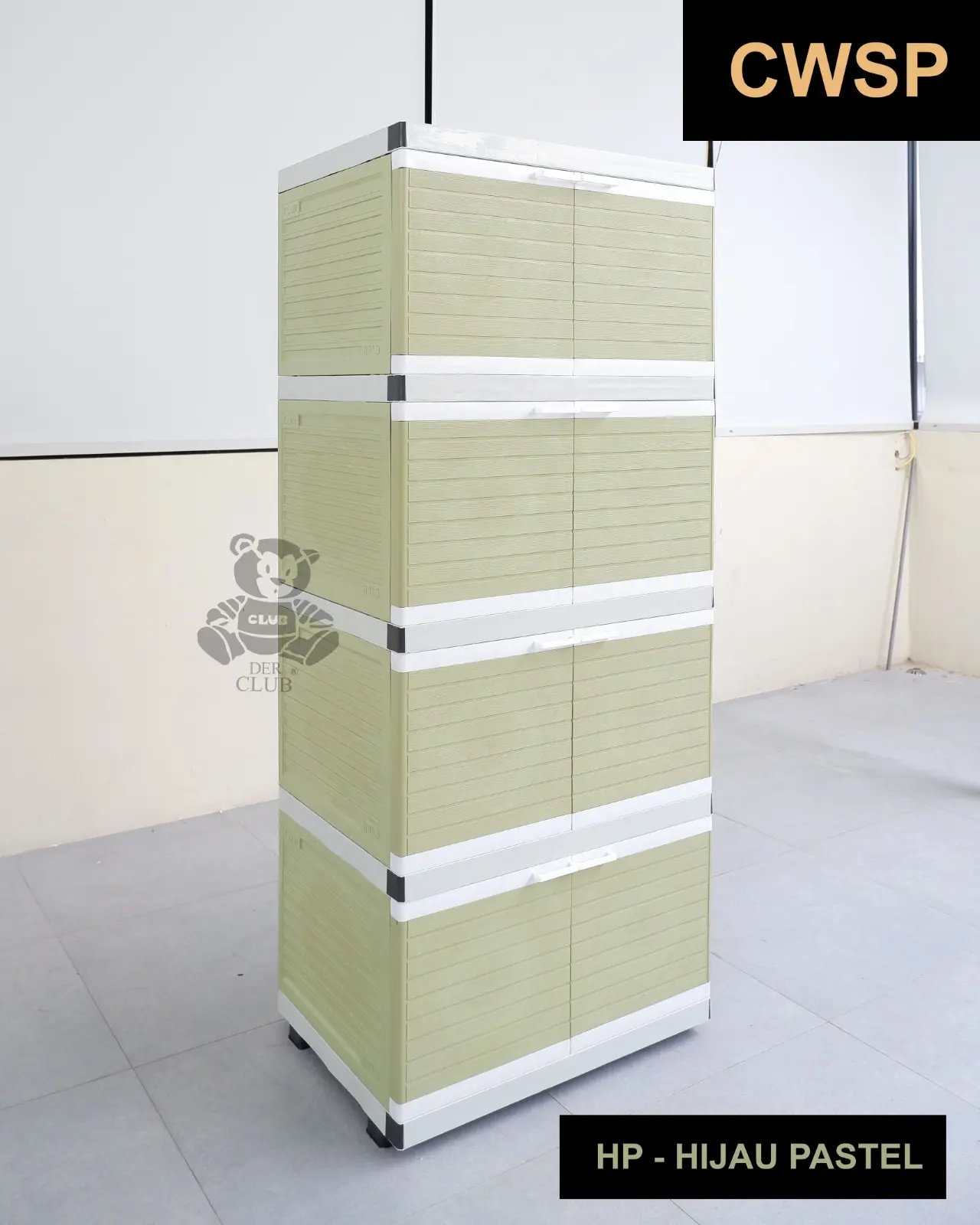 Club Max Cabinet Susun 4 - Lemari Plastic - Cabinet Aesthetic - Tahan air - Tahan Lama - Tempat Pakaian Plastik Furniture