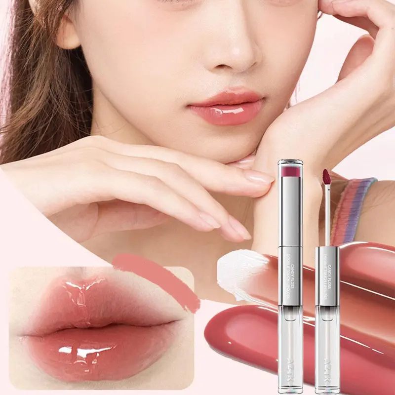 Son Kem Hai Đầu, Aztk, Bùn Môi Nhung Dưỡng Ẩm, Gương, Thích Hợp Cho Học Sinh Nam Và Nữ, Trang Điểm Môi 6