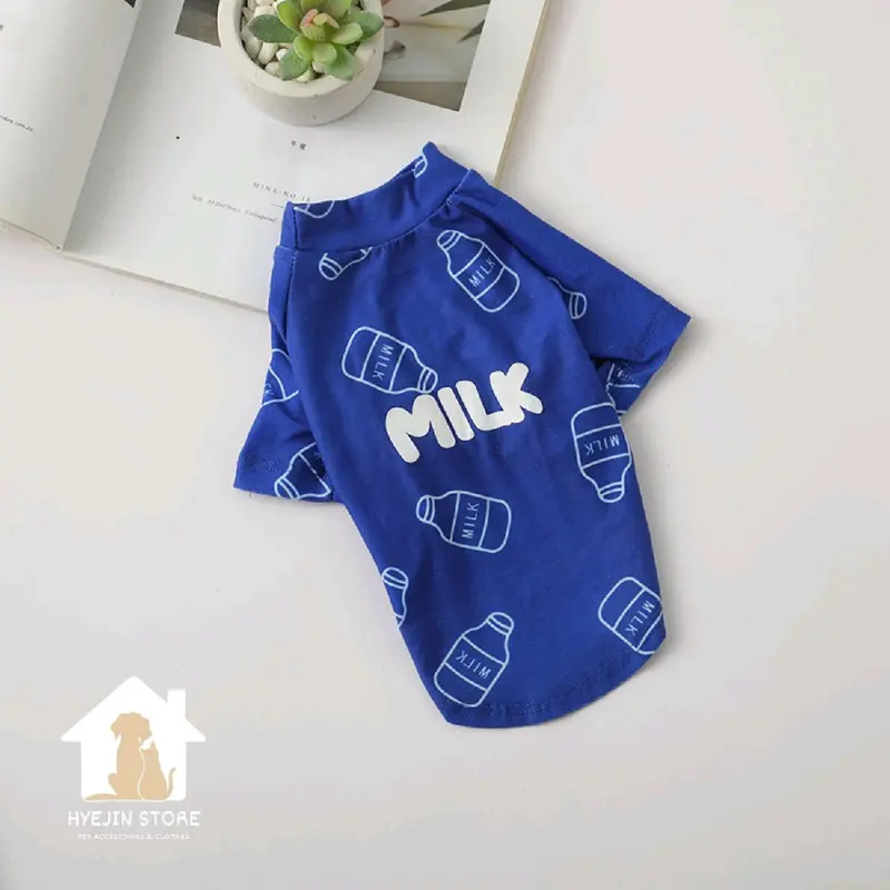 Milk Top | Baju anabul anjing kucing warna biru abu hitam 5