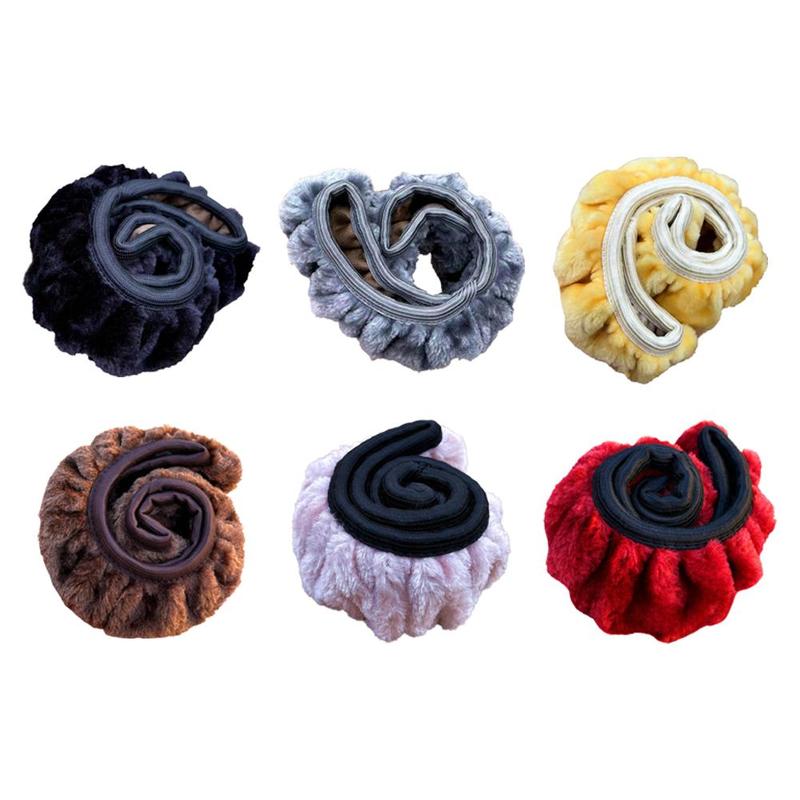 Product Introduction of High Quality Warm Car Steering Wheel Cover Gearshift Handbrake Cover Plush Thick Black Protector Super Women Decoration Soft Pink Man 15