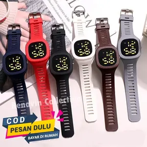 ( Beli 1 Gratis 1 ) Jam Tangan Anti Air Digital LED Pria Dan Wanita Gaya Korea Rubber Watches