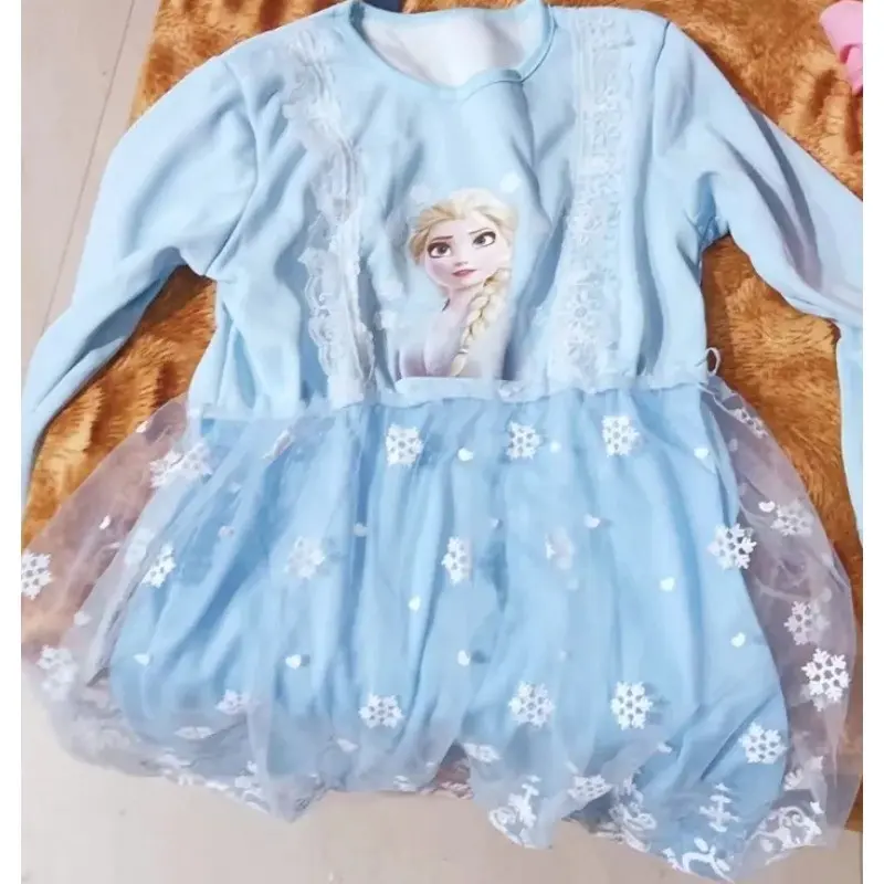 Váy Lolita Công Chúa Elsa, Dành Cho Bé Gái, Tay Áo Dài, Cổ Tròn, Váy Phồng Lưới, Thích Hợp Cho Mùa Xuân Và Mùa Thu 7