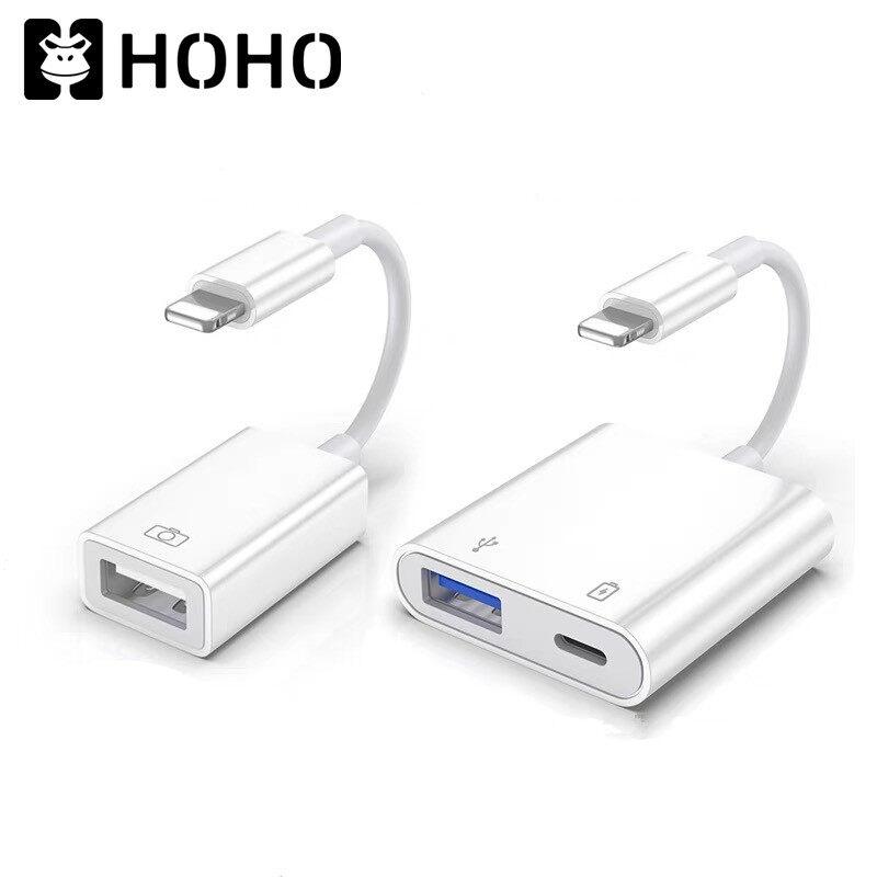 OTG To USB ใช้สำหรับ iPhone iPad Lightning To USB3.0 Camera Adapter OTG Adapter Micro TF Video Micro