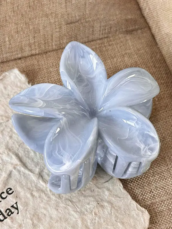 Flower Shaped Hair Claws, Elegant Solid Color Hair Claws, Fashion Hair Accessories for Women & Girls, Cute Lovely Hairwear for Daily Used 3