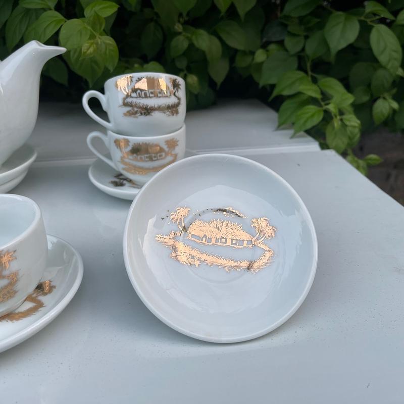 Bộ Ấm Pha Trà Chóp Lửa nét vẽ hoàng kim ( ấm chóp lưa) 3