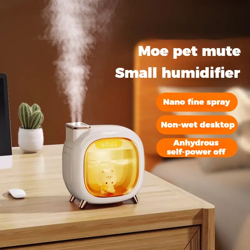 【COD】Humidifier Diffuser Air Purifier 500ml Mini Humidifier Diffuser Aromatherapy Purifier Diffuser Essential Oil Mini Dengan Lampu Malam LED Pengharum Hijau Merah