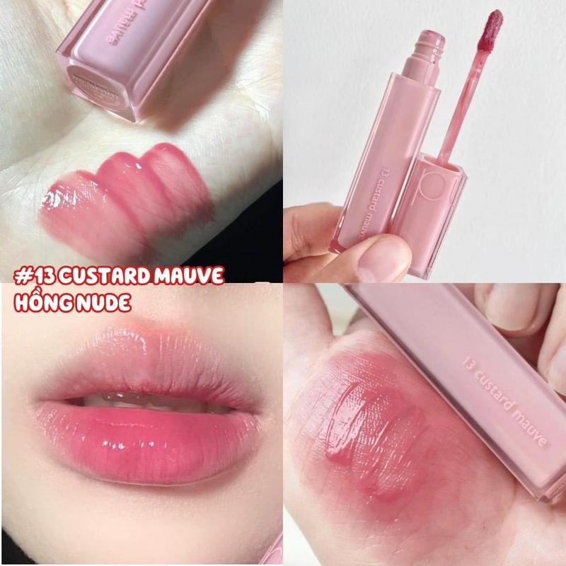 Son Bóng Romand Dewyful Water Tint Màu 13 Custard Mauve Cosmetic Trang Điểm Son Môi