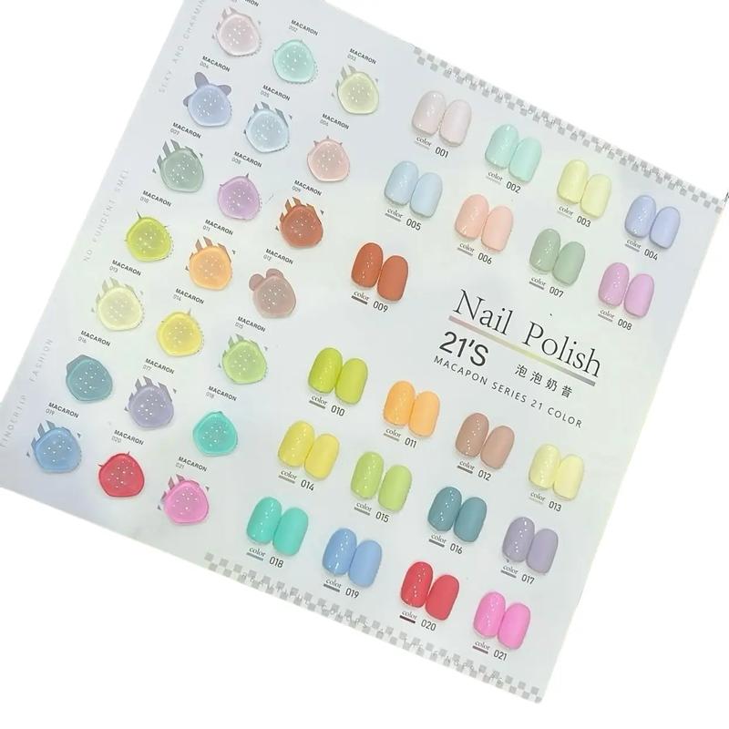 Set Sơn Gel Nail AIVENNHUY Tone Pastel 21 Màu Cao Cấp - Kèm Bảng Màu Xinh Yêu- Sơn Gel Nữ