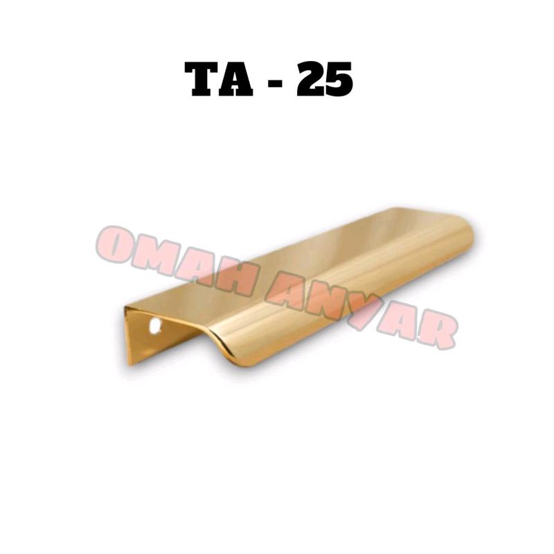Handle Tarikan Lemari Laci Minimalis Interior Huben TA-25 Gold Mirror 0