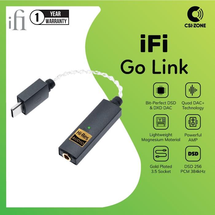 Gambar iFi Go Link Hi-Res Portable MQA USB Type C DAC & Amplifier dari CSI-ZONE Kota Tangerang Selatan Tokopedia