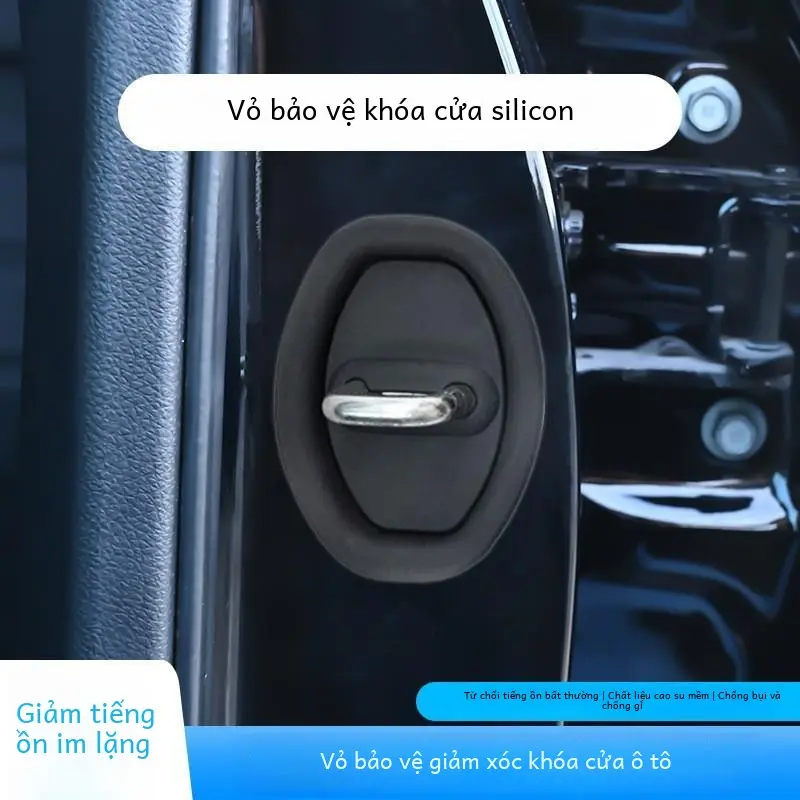 Vỏ bảo vệ khóa cửa ô tô bằng silicon, đệm giảm xóc, miếng dán chống va chạm dày, bảo vệ toàn diện