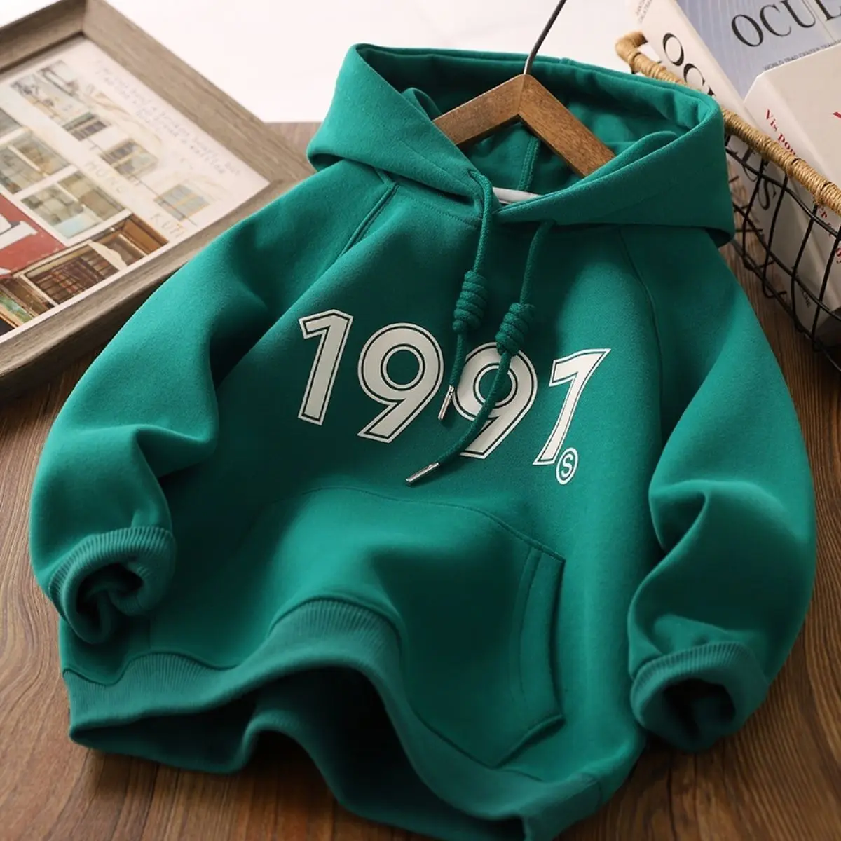Boys and Girls Sweater Hooded Spring and Autumn Fashion Brand Korean Casual Sports 2023 New Medium and Big Children Pullover Hoodie