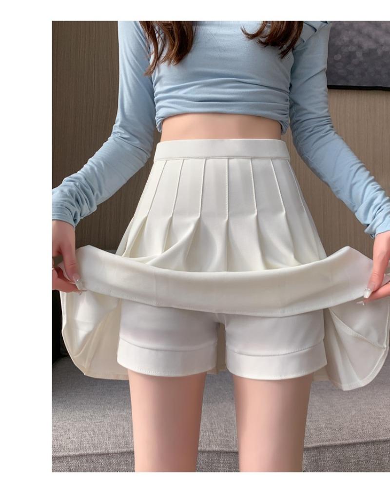 Product Introduction of Chân Váy Xếp Ly, Chân Váy Đồng Phục JK, Chân Váy Nửa, Chân Váy Mùa Xuân / Mùa Hè, Eo Co Giãn, Kéo Dài, Quần An Toàn, Có Khóa Kéo 22